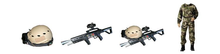 Équipement forfait lasergame